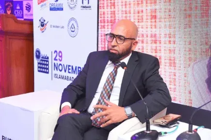 Panel session at a CEO Minds Pakistan event in Islamabad